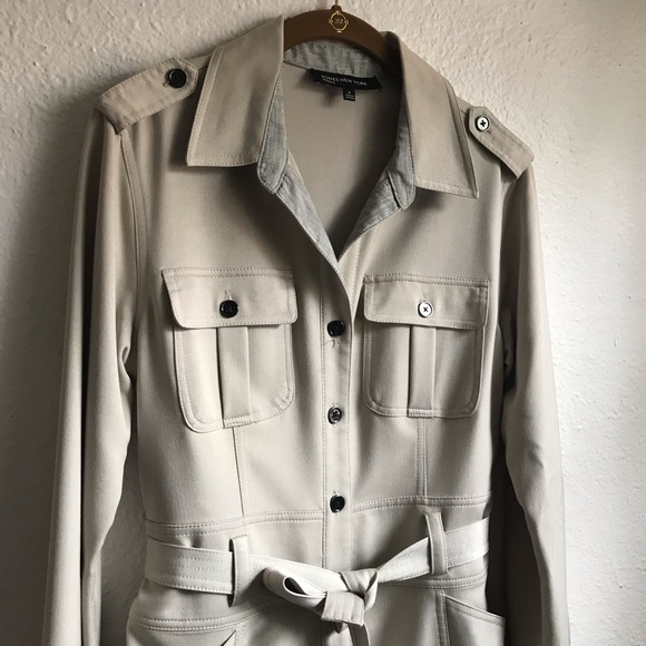 HP! 🎉Jones New York cream shirt dress - Picture 3 of 8